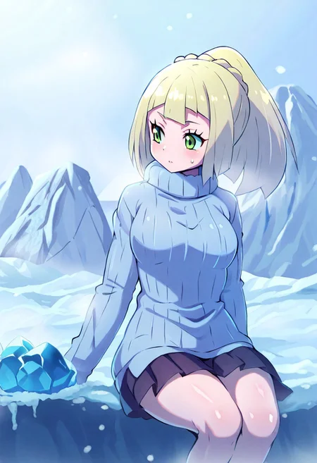 ((masterpiece, best quality)), high resolution, highly detailed, 32k picture,
scifi, perfect scifi, minimalist, cinematic, movie poster, 
 absurdres, medium breasts, (curvy), cute, eyelashes,      shiny skin, vivid colors,  BREAK, ,,,  medium breasts, curvy, tiny woman, small woman , petite, short body, skinny, cute girl, pretty girl, innocent girl, zzlillie, green eyes, blonde hair, long hair, ponytail, French braid, jacket, pleated skirt,, 
cold colors, blue theme, ice, igloo, snow, snow lodge, 1girl, sitting, sweater, coffee, steam,