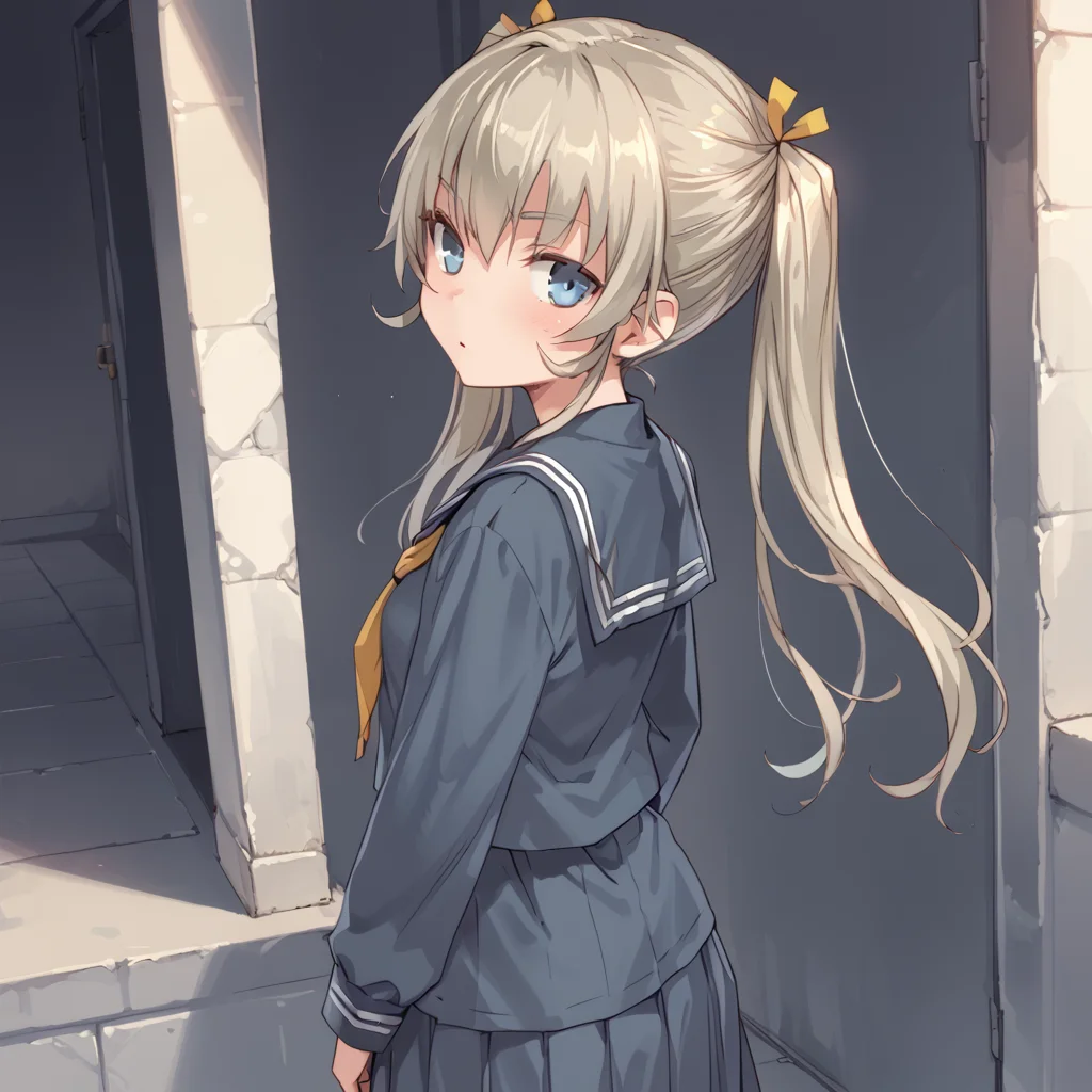 score_9, score_8_up, score_7_up,  BREAK,
mao_asakura, serafuku, grey uniform, looking back, 
 <lora:Mao_Asakura_Futabu_-_mangaillustration_ver:0.8>