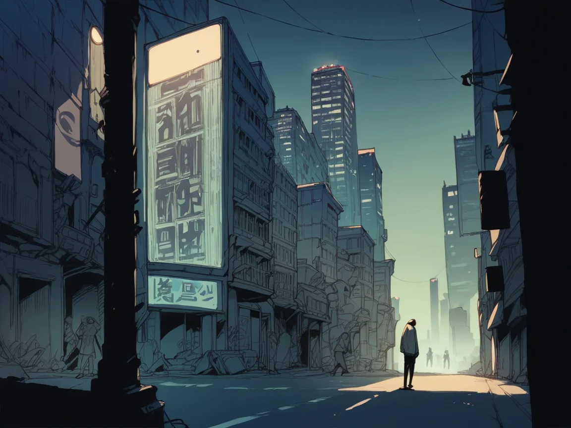 score_9, score_8_up, score_7_up, score_6_up, <lora:d4rkv1b3XLP:1> d4rkv1b3, city, dark, night, creepy,