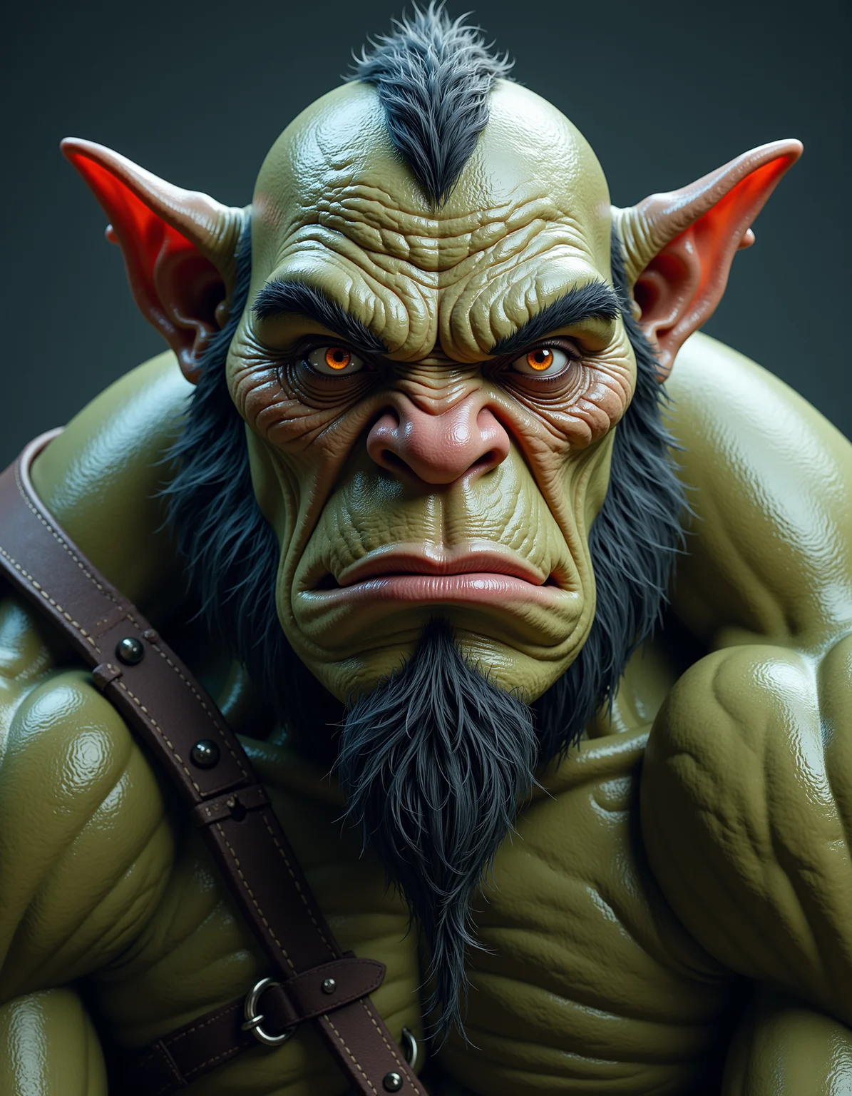 <lora:monster-in-me-v2-merged:0.8> ogre, hyper-realistic professional photograph of an ogre