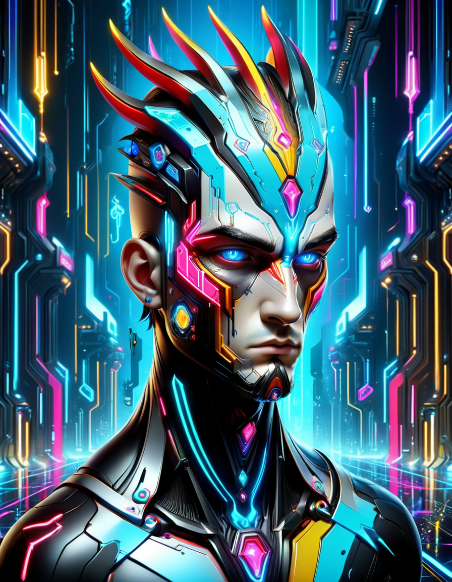 ral-gamingrig, surrealism art designed by Tran Nguyen, Game art, Male Muse, exotic animals, exploration of environmental themes, paint drips, futuristic technology, masculine, orientalism, <lora:ral-gamingrig-sdxl:0.8>, quality, beautiful, extremely rich detail, very, vibrant, fantastic aesthetic, unique, perfect symmetry