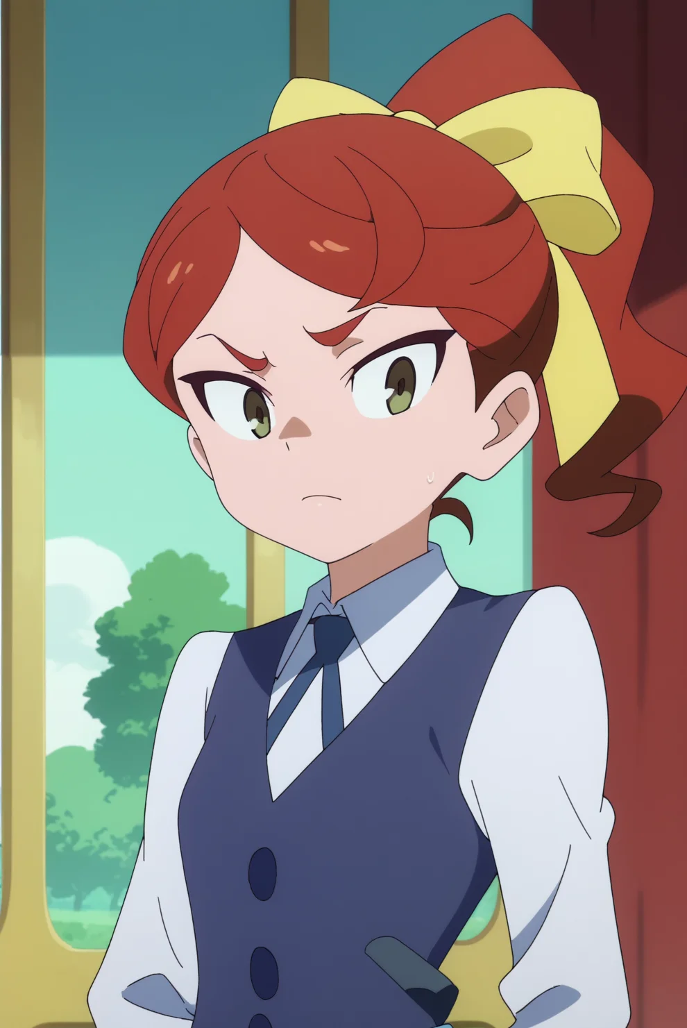 score_8_up, score_7_up, anime screencap, perfection, Hannah England, solo, upper body <lora:Little_Witch_Academia-Hannah_England-PDXL:0.8>