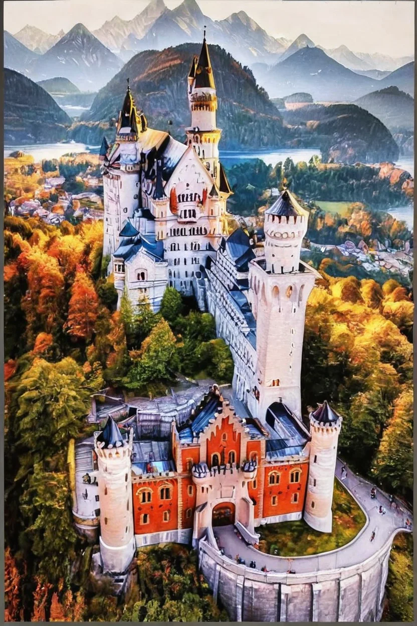 score_9, score_8_up, score_8,  ,<lora:NeuschwansteinCastlePDXL:1.0>, no humans,  zzNeuschwanstein, day, water, tree, no humans, traditional media, nature, forest, city, bridge, river, tower, landscape, lake,   ,embedding:zPDXL,  <lora:SDXLFaeTastic2400:0.5>,
