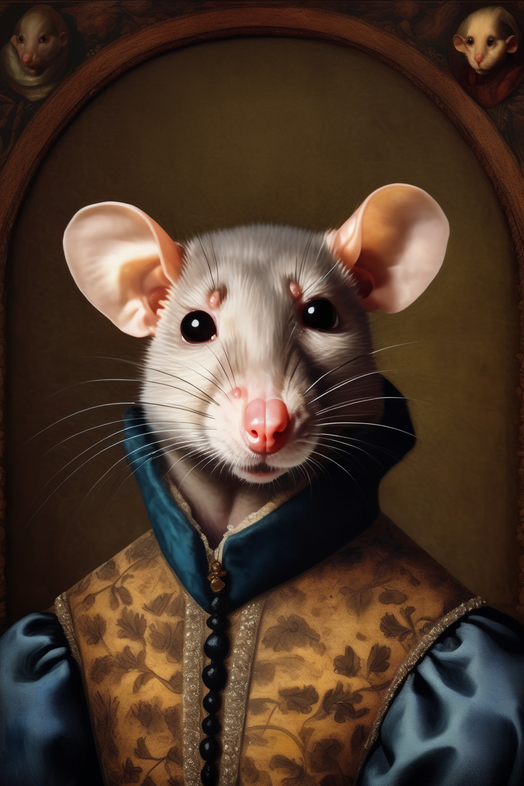 <lora:Sofonisba Anguissola Style:1>Sofonisba Anguissola Style - a lady portrait with a face of a rat in a style of renaissance portrait