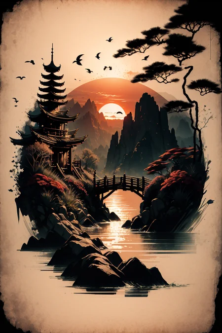 <lora:Calligraphy-ink-style-darquelilly-v1:1> calligraphyinkstyle,love, roses, volumetric lighting, night time, sunrise, black background