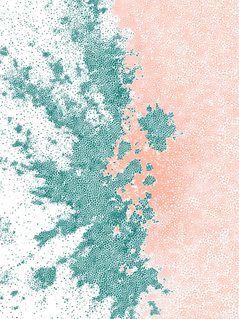 halftone_glitch, zoning and density map for city skylines, color-coded areas, top-down view, infographic style, <lora:General Flux\darkdescent-halftone-glitch.safetensors:0.9500000000000001:1.0>