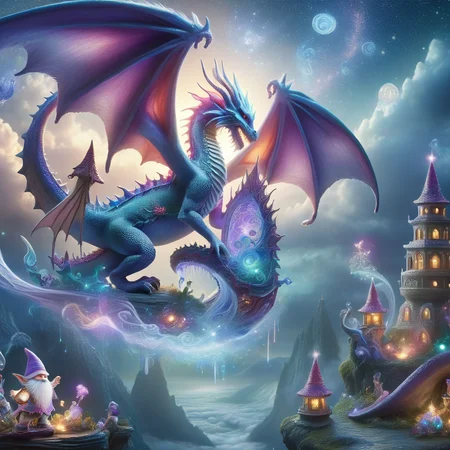 Fujifilm quality photograph (best quality)++, (masterpiece)++, (detailed)+, elf on the shelf fighting a Dragon, (fantasy illustration)1.3, enchanting Dragon battle elf on the shelf, mystical battle, (many gnomes battling)1.4 (whimsical charm).4 Otherworldly charm, mystical sky, (Luis Royo)1.2, (Yoshitaka Amano)1.1, moonlit night, soft colors, (detailed cloudscape)1.3, (high-resolution)1.2 (gnomes  battling everywhere)1.2 , <lora:DonM3t3rn1tyXL-v1.1:0.8> DonM3t3rn1tyXL <lora:DonMD1g174l4sc3nc10nXL:0.8> DonMD1g174l4sc3nc10nXL  <lora:Dragons:0.8> dragon <lora:EnvyMagicalXL01:0.8> magical <lora:FantasyLandscape:0.8> FanLan