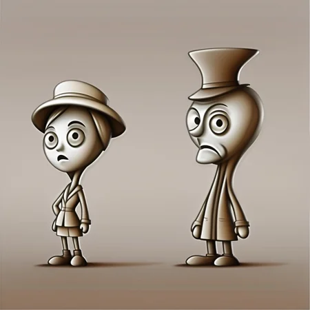 1girl, 1boy, monochrome, in the style of an old sepia photo