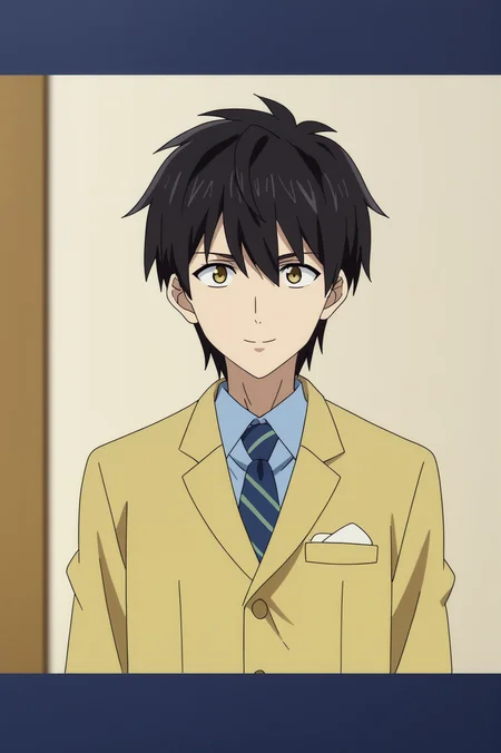 rating_safe,  anime screencap, consistent background,   Kurou Sakuragawa, light smile, upper body, 1girl <lora:Kyokou_Suiri-Kurou_Sakuragawa-PDXL:0.8>