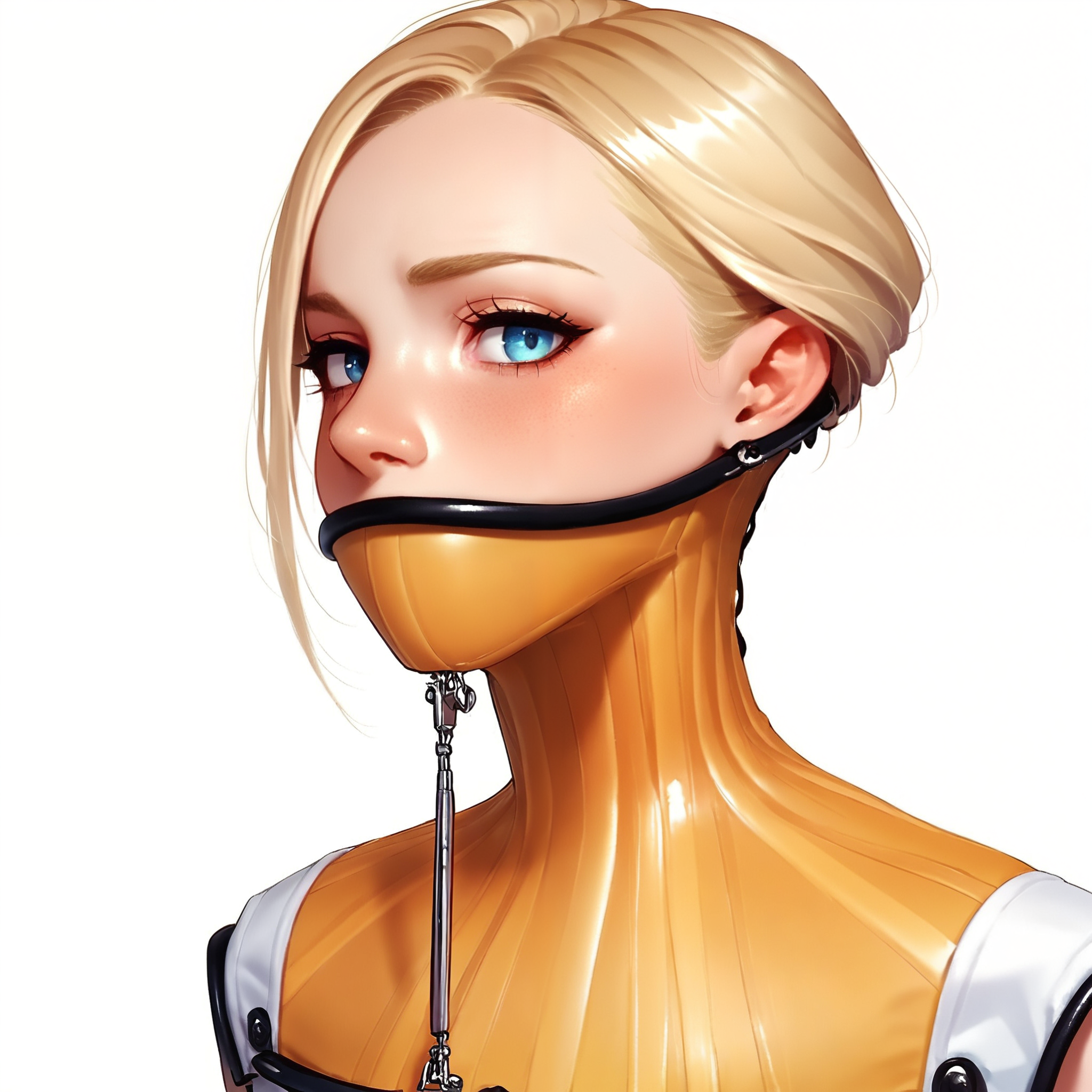 score_9, score_8_up, score_7_up, score_6_up, score_5_up, score_4_up, source_anime, source_cartoon, line art, smooth lines, flat color, 1girl, posturecollar, blonde hair, white background,