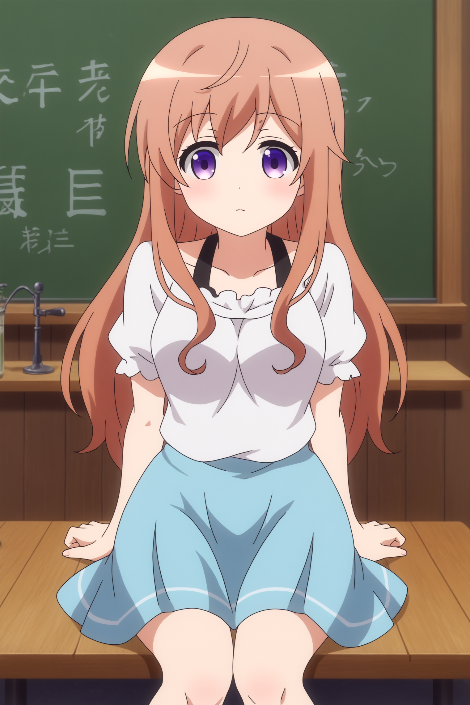 solo, anime coloring, Moka Hoto <lora:Gochuumon-Moka_Hoto-PDXL:0.8>