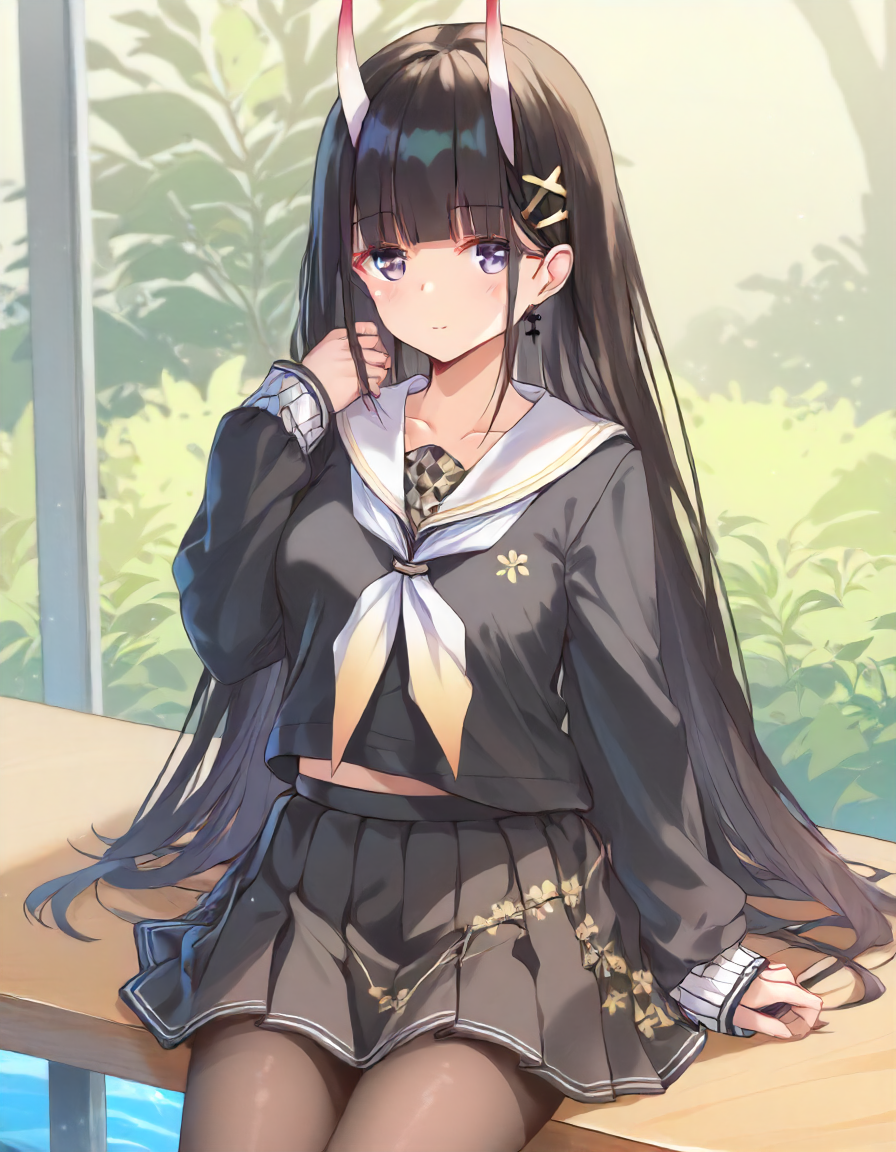 <lora:Noshiro_XL_pony_v1:1>1girl, noshiro \(azur lane\),school uniform,, BREAK score_9, score_8_up, score_7_up, BREAK source_anime, rating_explicit, best quality, masterpiece, uncensored,<lora:sdxl_lightning_4step_lora:1>(clear eyes:1.2),clear art,zPDXLpg