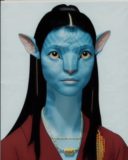 (Avatar style), portrait of Japanese woman