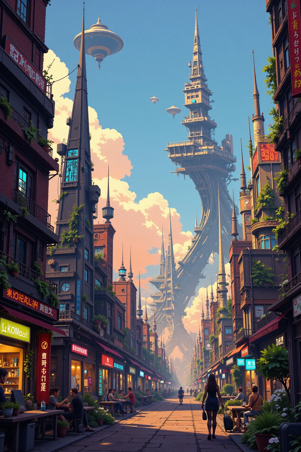 a city full of futuristic and science fiction buildings beautiful  cyberpunk landscape, early morning, woman, very intricate, very detailed, sharp, bright, colorful, <lora:Hand v2:0.5> <lora:Anti-Blur:1><lora:Insane Detail Slider:0.25>  <lora:flux.1_lora_flyway_Epic-detail_v2:0.3> <lora:fluxenhancer:0.25> <lora:ROWER:0.6> <lora:flux-charmer-v1-1:0.4> <lora:CPA:0.6>