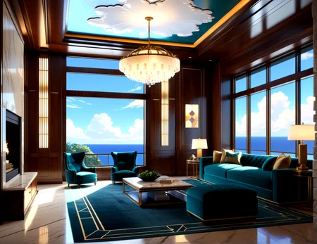 score_9, score_8_up, score_7_up,
<lora:Art_Deco_Interior_(Architecture)_(SDXL)_(AD):1> art deco, interior, architecture, interior design, marble, limestone, intricately designed (windows, doors, metals doors, ceiling, lamp, lighting, chandelier, metal wall panels, wood wall panels, ceiling panels, ), penthouse, living room, dining room, bathroom, office, bedroom, large window, fireplace, paneled ceiling, luxury,
8K, In'ei, chiaroscuro, rim lighting, perfect depth of field shot, ray tracing, 8K CGI render, beautiful, subsurface scattering, detailed fluffy anime clouds, photographic realism, soft lighting, soft shading, art by Thomas Kinkade,
BREAK zPDXL, zPDXLxxx, <lora:wowifierXL:0.2> art by mooncryptowow <lora:sdxl_lightning_8step_lora:0.4> <lora:detailed_notrigger:0.5>