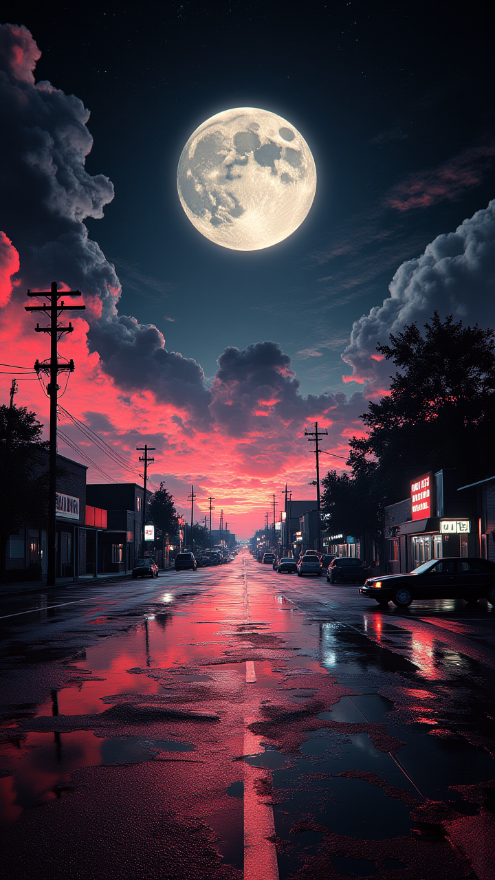 photograph, landscape of a Nashville, Evil, by GLaDOS, anaglyph filter, realism,      , aidmaMJ6.1
