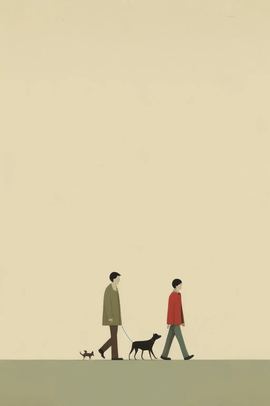 <lora:Alessandro Gottardo style:1>Alessandro Gottardo style - Boy walking with dog Alessandro Gottardo style