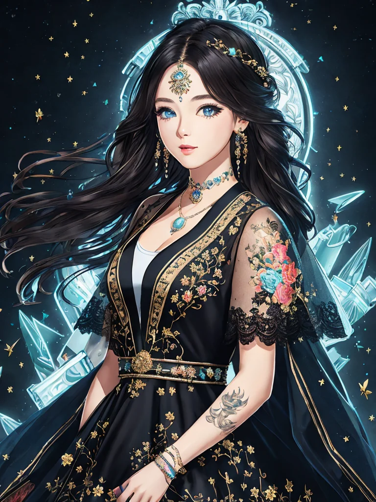 (8k, best quality, masterpiece:1.2),(best quality:1.0),ultra highres:1.0, 1girl, park, (ink), bright luminous design, extremely detailed, render, 4k