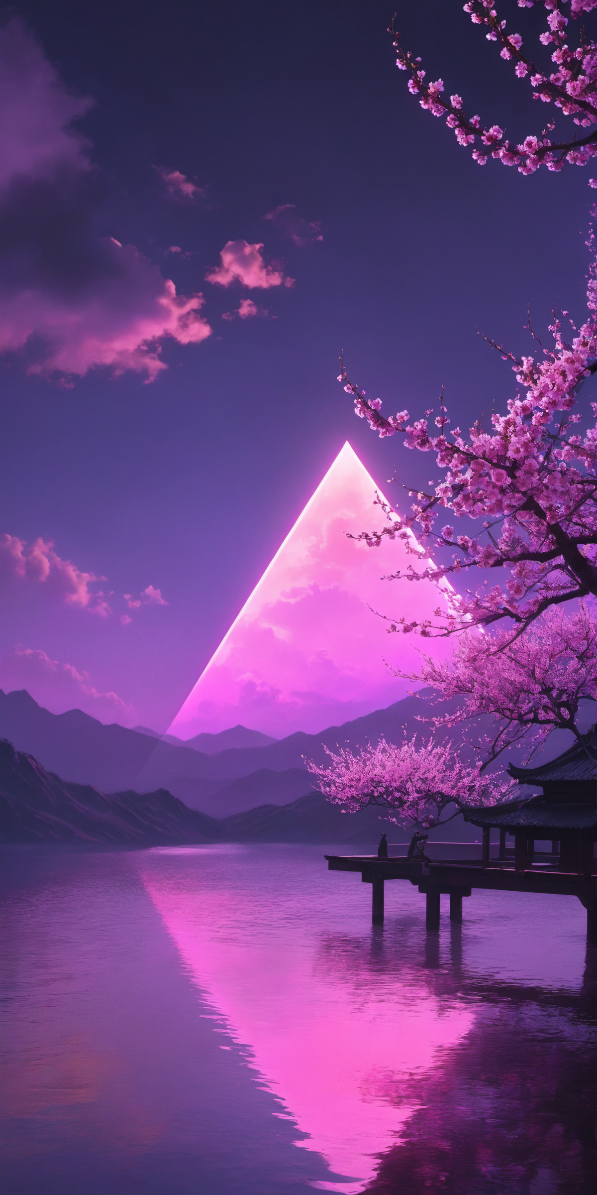 Dream Scenery,a glowing purple-colored triangle,
1plum blossom,
<lora:XL_Dream Scenery XL:1>,, (masterpiece, top quality, best quality, official art, beautiful and aesthetic:1.2), realistic, (ultra-detailed, best shadow), cinematic film still,