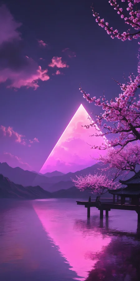 Dream Scenery,a glowing purple-colored triangle,
1plum blossom,
<lora:XL_Dream Scenery XL:1>,, (masterpiece, top quality, best quality, official art, beautiful and aesthetic:1.2), realistic, (ultra-detailed, best shadow), cinematic film still,