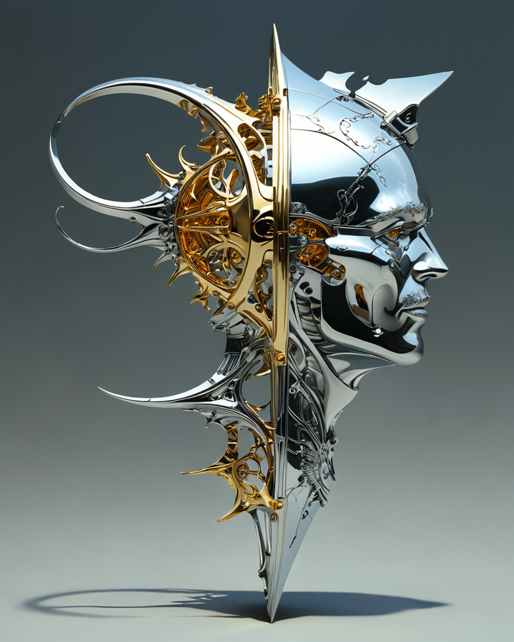Roger Dean, silver, chrome, elegant, intricate, viewed from side, golden ratio, viewed from the side, <lora:xl_more_art-full_v1:0.5> <lora:add-detail-xl:0.75>  <lora:MJ52:0.4>