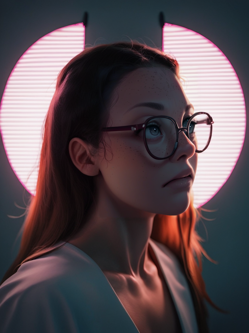score_9, score_8_up, score_7_up, score_6_up, score_5_up, score_4_up,  <lora:43stl1ght1ngXLP2:0.9> 43stl1ght1ng, 1girl, long hair, 43stl1ght1ng, low light, dramatic lighting, darkness, neon, glasses, reflection,