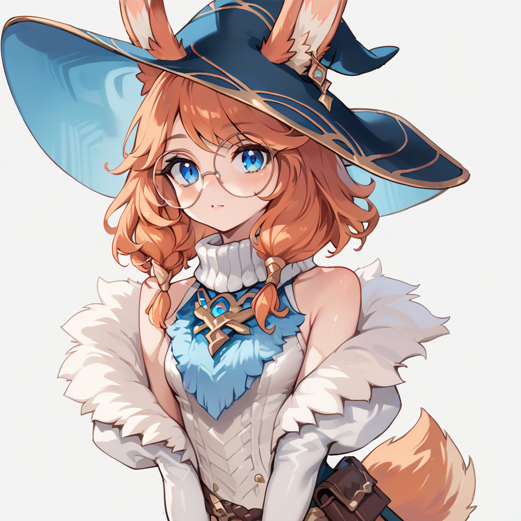 score_9, score_8_up, score_7_up, simple background,
1girl, auroralol, blue eyes, animal ears, hat, round eyewear, elbow gloves, 
<lora:auroralol_pony_v2:1>