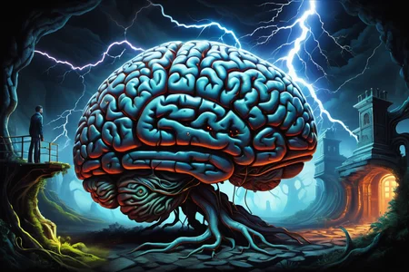 brain chemistry, psychosis, nature vs. nurture, long-term potentiation (ltp), guilty,traumatized, hyper detailed masterpiece, dynamic realistic digital art, awesome quality,simple labyrinth of challenges,french innsmouth,lance-shaped tor light attenuation,plasma lightning, job,monitoring,music and dance,preposterous