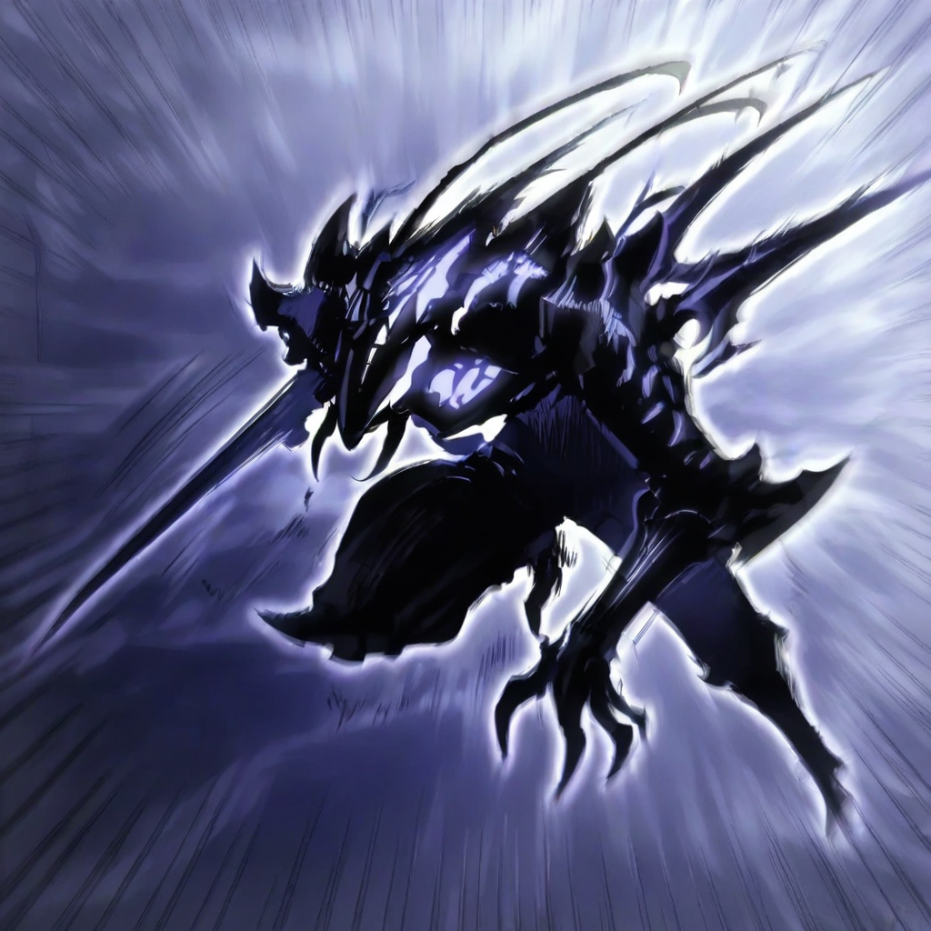 Shadow ant, shadow soldier, speed lines, solo