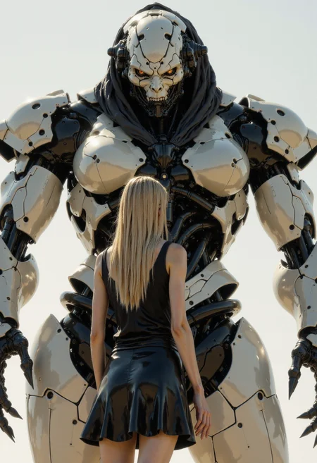 in the style of artics, highest details, ultra hyper realism. highly detailed and realistic. intricate and highly professional artwork, an absolute masterpiece.
hyper realistic and highly detailed photo of a beautiful blonde young woman standing in front of a giant robot, trending on cgsociety, little girl meets robot, photo manipulation, on a cloudy day, Tachikoma, ultra realistic picture, oversized enginee, mech shaped like a manatee, from a 2 0 1 9 sci fi 8 k movie, realistic game concept art, dystopian, Fallout inspired.
<lora:artics_epoch_15:1> in the style of artics