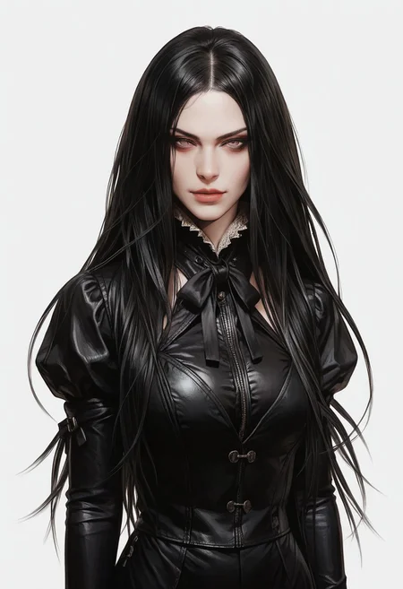 score_9, score_8_up, score_7_up, hyper realistic, shanoa, mistress, black hair, longhair,, seductive, black clothing,