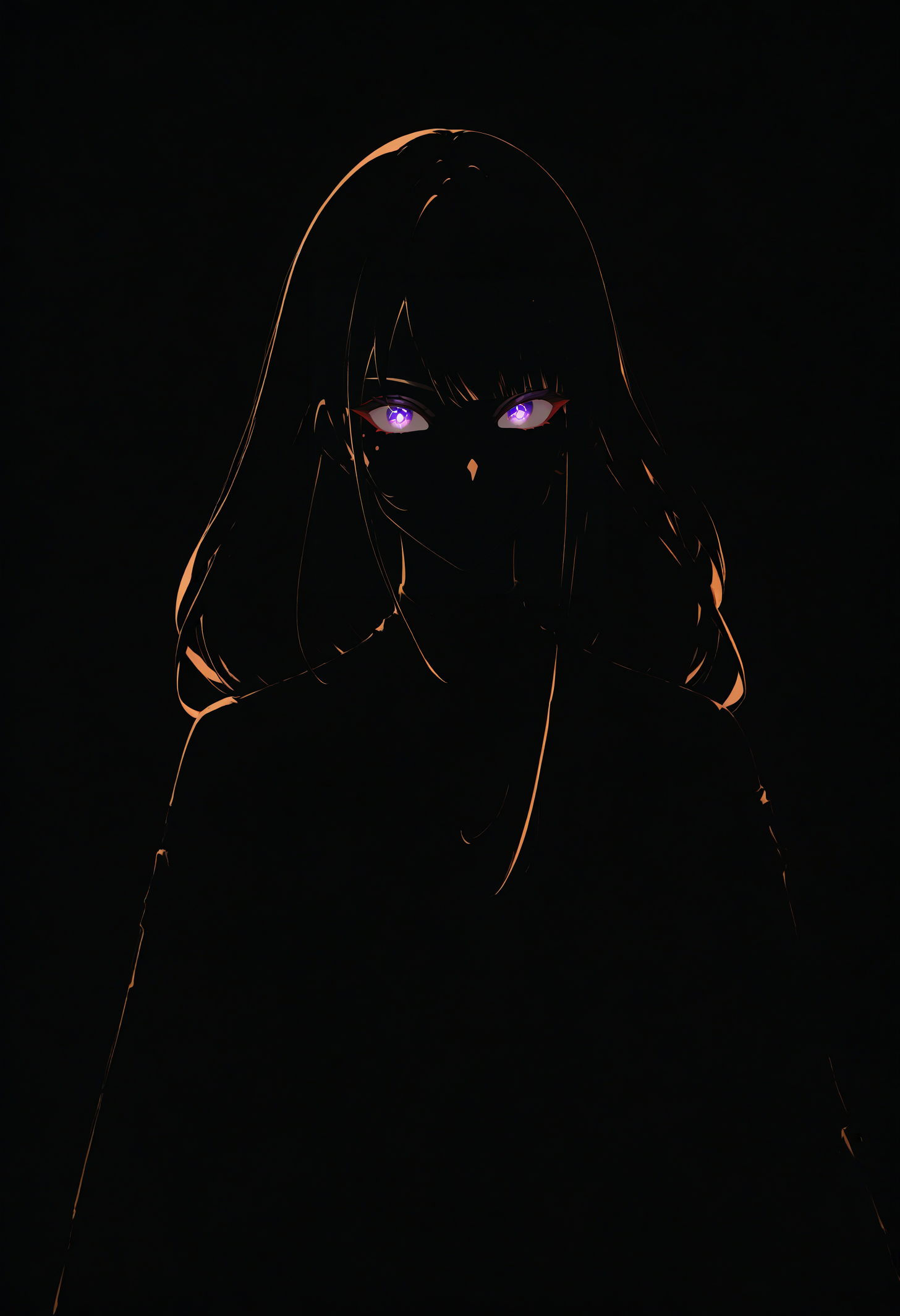 masterpiece, best quality, newest, absurdres, highres, <lora:Detailer_NoobAI_Incrs_v1:1>, detailed, dark, raiden shogun, high contrast, darkness,