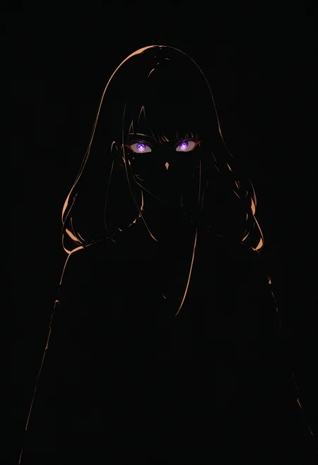 masterpiece, best quality, newest, absurdres, highres, <lora:Detailer_NoobAI_Incrs_v1:1>, detailed, dark, raiden shogun, high contrast, darkness,