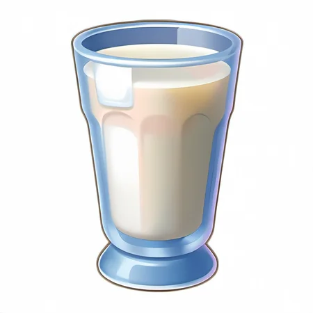 2d icon. a glass of milk with a blue rim. <lora:SDXL_icon_V2-000034:1>