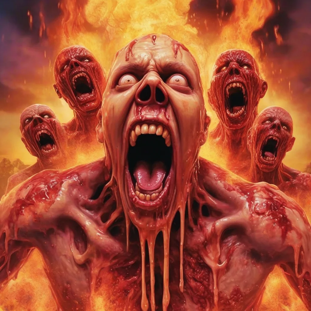 <lora:fx-monsters-xl-pgy-000020:0.2> fx-monsters creepy human, screaming and melting