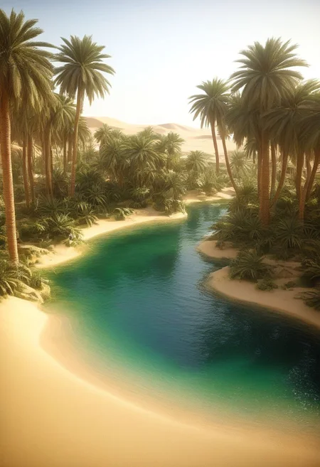 the oasis, 8K, realistic, masterpiece,
