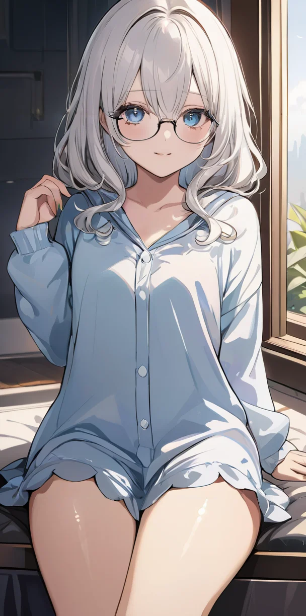 masterpiece,ultra-detailed,best quality,8K,illustration,cute face,clean skin ,shiny hair,girl,ultra-detailed-eyes,<lora:add-detail-xl:1> , <lora:glasses_XL_V1.1:1> glasses