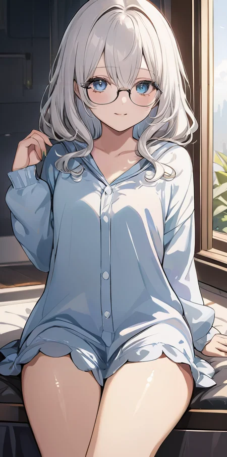 masterpiece,ultra-detailed,best quality,8K,illustration,cute face,clean skin ,shiny hair,girl,ultra-detailed-eyes,<lora:add-detail-xl:1> , <lora:glasses_XL_V1.1:1> glasses