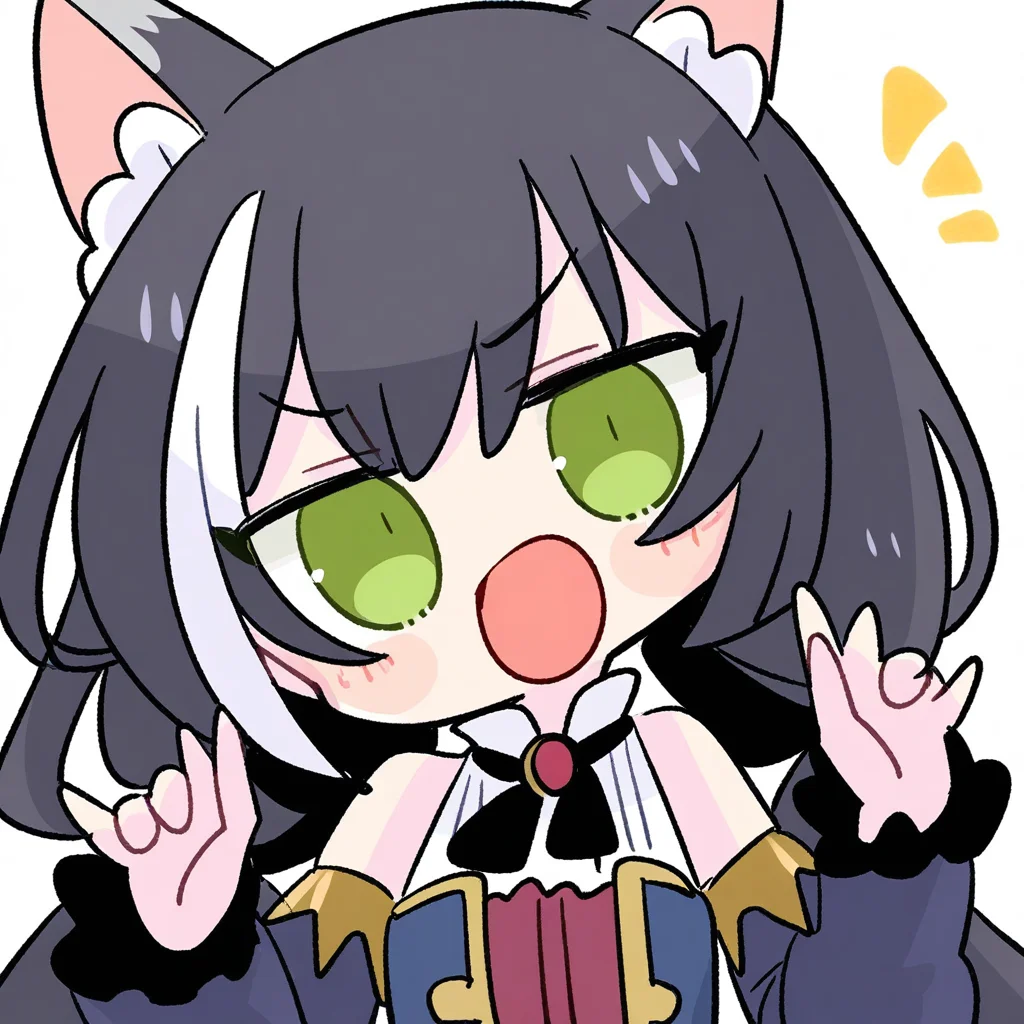 Qstyle,chibi,1girl,solo,karyl \(princess connect,\),white background,looking at viewer,upper body,