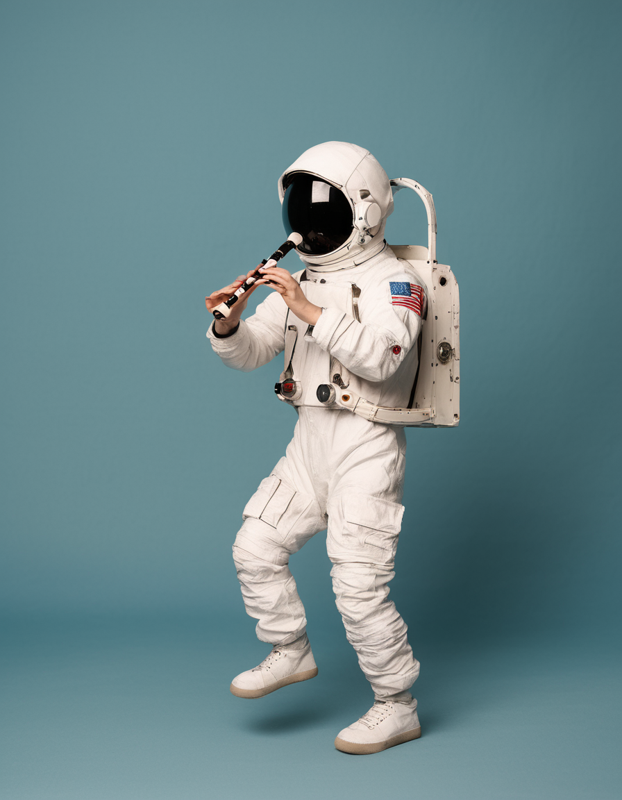 swsb-style, Astronaut, playing recorder