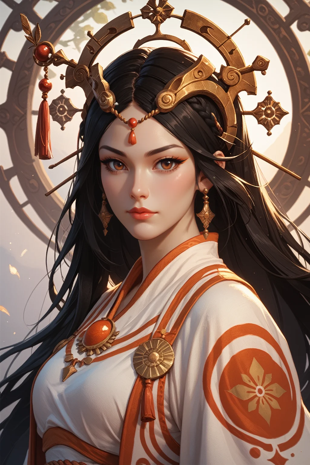 score_9, score_8_up, score_7_up, score_6_up
<lora:SAmaterasu:0.8>
SAmaterasu, 1girl, black hair, long hair, brown eyes, headpiece, looking at viewer, portrait