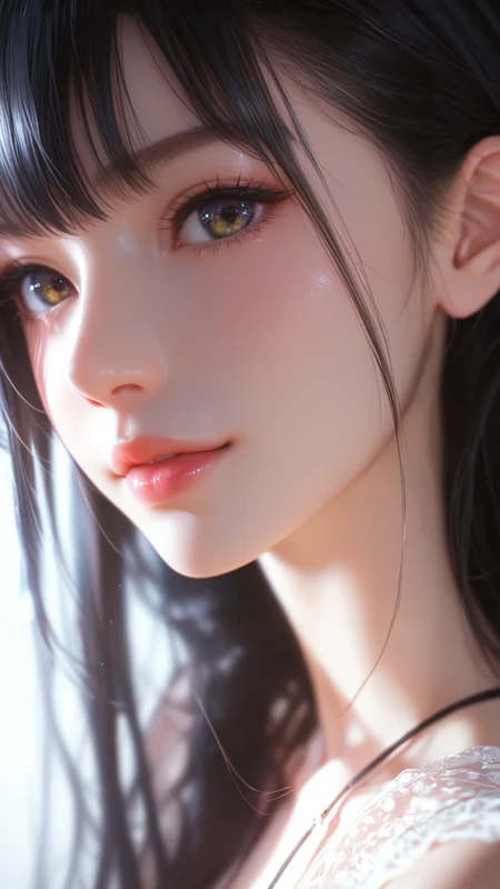 Close-up details, realistic style photo Japanese young woman, black hair, long hair, outstanding style, tall, cute, in her teens. Use soft lighting to cast gentle shadows on the subject, adding a touch of dimension to your images without compromising details, score_9, score_8_up, score_7_up
