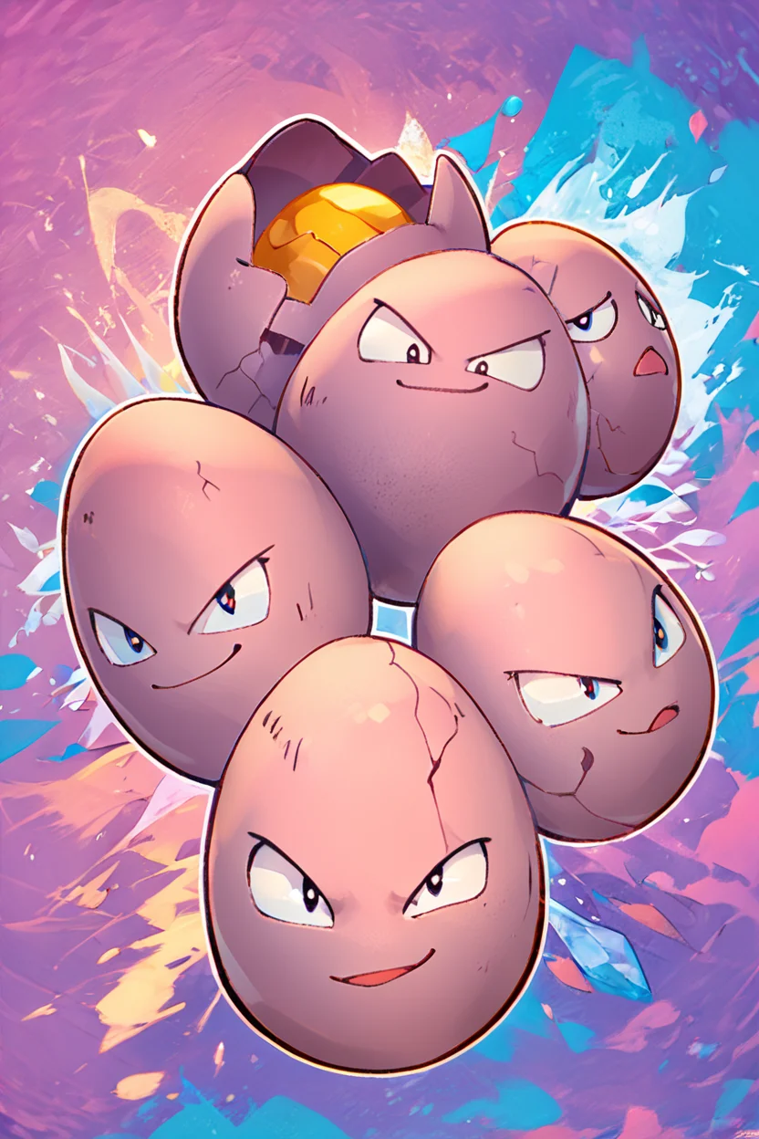 score_9, score_8_up, score_8, ,,, , ,,, zzExeggcute, no humans, <lora:ExeggcutePokedexPDXL:1.0>, ,,,, BREAK, smile, looking at viewer, ,,, abstract background, white outline, cowboy shot, ,,, embedding:zPDXL, Expressiveh, ,,, <lora:CatalystStylePDXL:0.6>, <lora:SDXLFaeTastic2400:0.5>, <lora:Expressive_H-000001:0.4>,