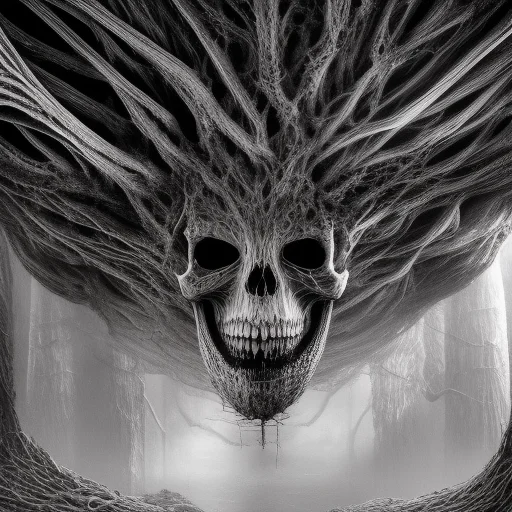 draculas castle, skeletons hanging from the ceiling, sharp focus, 4k, art by RFKTR_rootrex