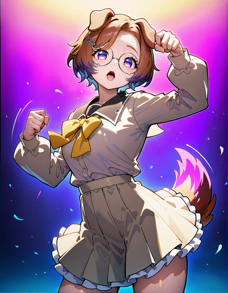 masterpiece, perfect quality, best quality, absolutely eye-catching, absurdres, highres, newest, <lora:komaenadeshikoillustriousXL:1>, 1girl, komaenadeshiko, cowboy shot, dynamic pose,