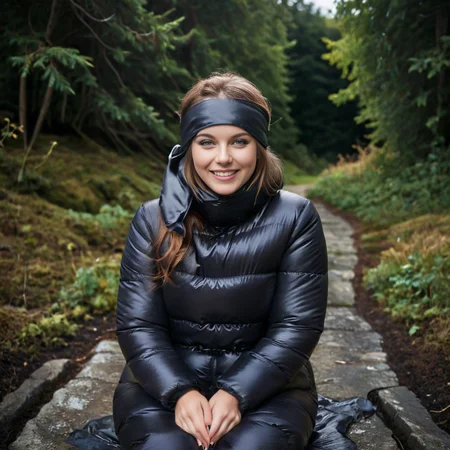 (((dark cinematic still with dark vibes))),one squatting one swedish curvy women,<lora:Parkasite_XL:0.7> parkasite downsuit , satin_scarf_blindfold,smile,beautiful eyes,tea,stormy weather (mouth closed)
<lora:satin_scarf_blindfold:0.7>
<lora:WildcardX-XL-Detail-Enhancer:1>