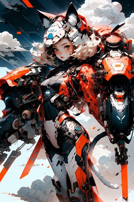 mecha, mechanical body,
<lora:cat ear_20230619180308:1> cat ear
<lora:more_details:0.4>
<lora:Cosmic anime-oil fusion v2:0.4>
<lora:AnimeVibesV3:0.2> animevibes,
<lora:3DMM_V11:0.5> 3DMM
<lora:midjourney_20230624181825:0.4> midjourney ,
<lora:LAS:0.25> colorful, clouds,
<lora:msw_locon-t2:0.45>
<lora:wuxia2:0.6> gu, shiny, shiny hair, shiny skin, shiny clothes