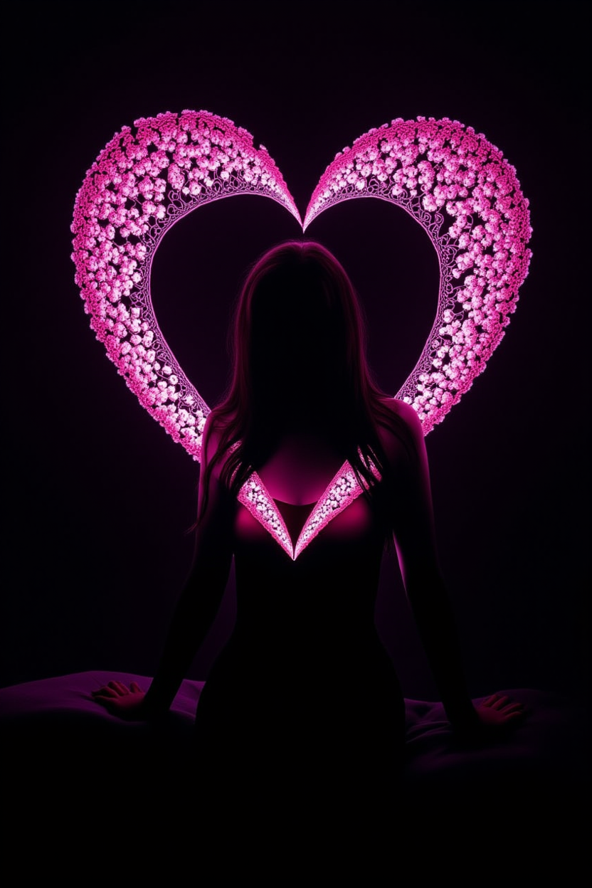 Generation Mode:

flux_txt2img

Positive Prompt:

DGValentine, A very detailed dark image, one woman(silhouette:1.25), dark background, (blacklight illumination:1.1), (dark energy:1.2), vibrant magenta hues, (portal to another world:1.1), extremely detailed, intricate design, (limited palette:1.1), predominant pink tones,

Model:

ultrarealFineTune_v10.gguf (FLUX)

VAE:

FLUX.1-schnell_ae (FLUX)

Width:

832

Height:

1248

Seed:

4242998996

Steps:

25

Guidance:

4

High Resolution Fix Enabled:

false

LoRA:

Deadly_Gothic_Valentine (FLUX) - 1.3