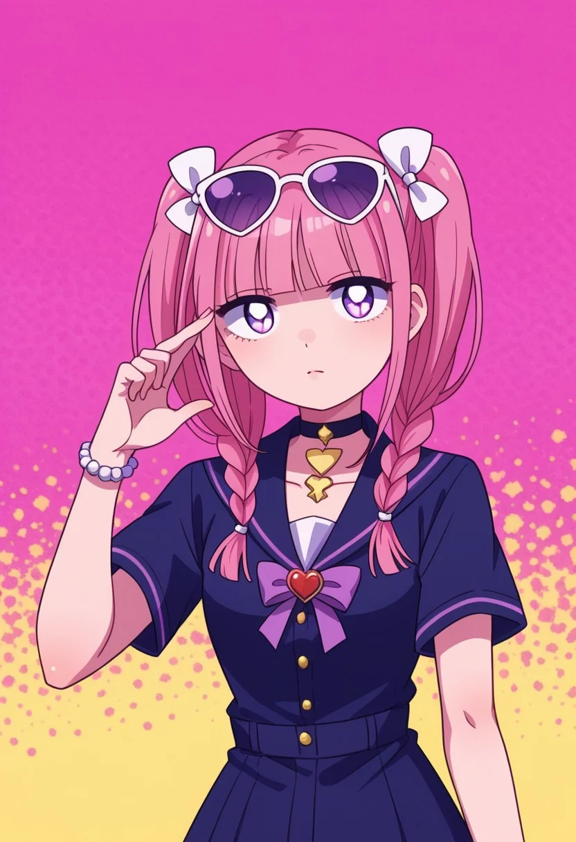 score_9, score_8_up, score_7_up,
masterpiece, best quality, detailed, amazing quality,
detailed background, abstract,
detailed eyes, clean eyes,
dynamic pose,
easynegative,
solo, 1girl, menhera-chan, cyber, braids, sunglasses, colorful, neon,