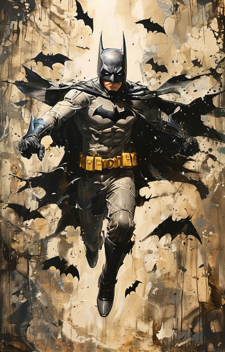 masterpiece,best quality,<lora:tbh223-sdxl:0.9>,illustration,style of Greg Capullo,batman, portrait of idolmaster cinderella girls,